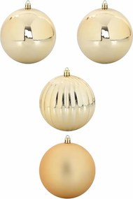 vidaXL Karácsonyi Díszgömb Készlet XXL 4 pcs Arany Műanyag