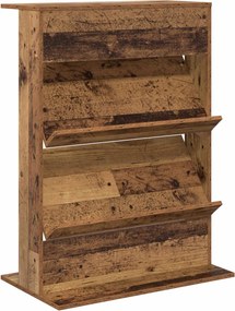 vidaXL Magazin állvány polcokkal Öreg fa 70 x 41 x 96 cm Faanyag
