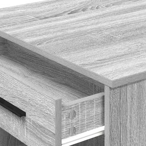 íróasztal fiókkal és polccal szürke sonoma 102x62x77,5 cm