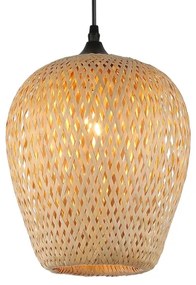 Csillár zsinóron ALMA 1xE27/60W/230V átm. 23 cm bambusz