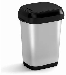KIS Hulladékgyűjtő, kettős lengőgyűjtő S stílusban, 10 l acél