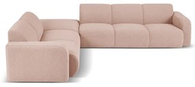 Rózsaszín buklé sarokkanapé (bal oldali) Molino – Micadoni Home