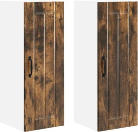 vidaXL Konyhaszekrény 2 pcs Füstölt tölgy 30 x 31 x 80 cm Faanyag