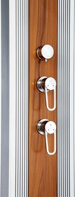 DADA PIÚ egyenes aluminium szolárzuhany, 40 l-es, fa mintás