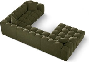 Zöld zsenília sarokkanapé (jobb oldali-U alakú) Treno – Cosmopolitan Design