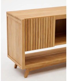 Natúr színű alacsony teakfa mosdó alatti szekrény 140x80 cm Kuveni – Kave Home