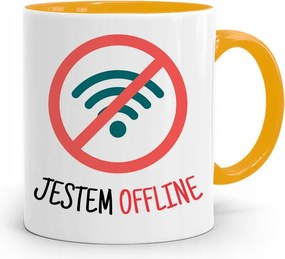 Sárga Bögre Programozó Informatika Offline Vagyok, fényképes nyomtatással
