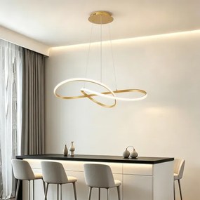 BRILAGI - LED dimmelhető kábeles csillár INFINITY LED/80W/230V 80x80 cm arany + távirányító