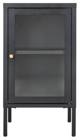 Dalby vitrin, 1 ajtó, acél, fekete 38x35x70 cm