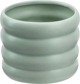 Kerámia virágtartó kaspó kerek, menta átm. 14 cm