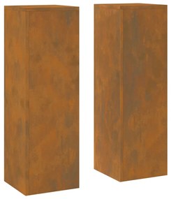 Kültéri Növényállványok Pillér 2 db 24x24x75 cm Időjárásálló acél