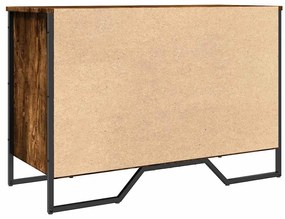 füstös tölgy színű szerelt fa cipőszekrény 90 x 38 x 61,5 cm