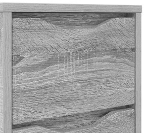 vidaXL Éjjeliszekrények 2 pcs Szürke Sonoma 30,5 x 30 x 43 cm Faanyag