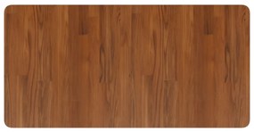 sötétbarna kezelt tömör fa fürdőszobai pult 100x50x2,5 cm