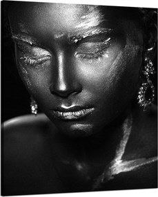 Vászonkép Nő Elmélkedő Művészet Fekete 80x100 cm