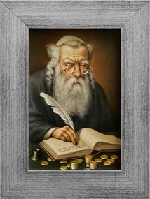 Vászonkép 20x15 Pénzszámláló Zsidó Ezüst Keret