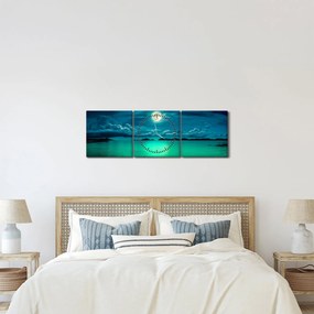 Kép - Telihold a felszín felett (órával) (90x30 cm)