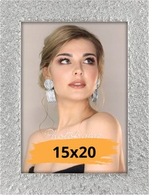 Képkeret 15x20 ezüst csillogó esküvői portré