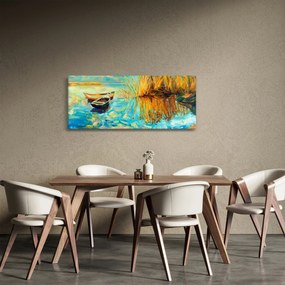 Kép - Tó csónakokkal (120x50 cm)