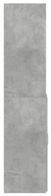 betonszürke szerelt fa magasszekrény 80 x 42,5 x 185 cm