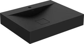 Mexen Poli konglomerát mosdókagyló pultra helyezhető 60 x 48 cm, fekete - 23026071