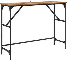 vidaXL Konzolasztal Öreg fa 100 x 32 x 75 cm Faanyag