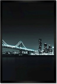 Poszterek keretben 40x60 Usa Híd az éjszakában Fények
