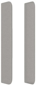 világosszürke szövet fejtámla szárnyakkal 83x16x118/128 cm