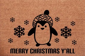 Lábtörlő Bejárati Karácsonyi Pingvin Merry Christmas Y'all Karácsony