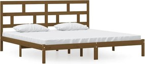 vidaXL mézbarna tömör fenyőfa ágykeret 200 x 200 cm