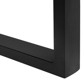 Rusztikus Fa Étkezőasztal Fekete Fém Lábazattal 200 x 95 cm HEBY Beliani