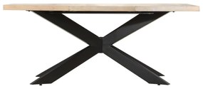 tömör fehérített mangófa étkezőasztal 180 x 90 x 76 cm
