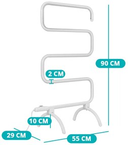 S alakú elektromos törölközőszárító