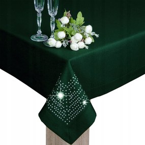 abrosz Panama Decor strasszkövekkel 200x140 sötétzöld