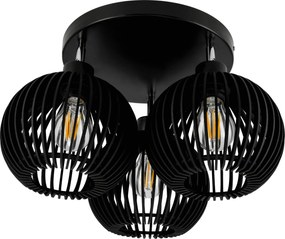 Mennyezeti LĂĄmpa FĂŒggĆ Led CsillĂĄr ĂllĂthatĂł 3xE27 Fa Fekete