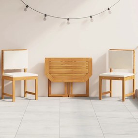 3 részes kertbistro szett párnákkal, tömör akác fából