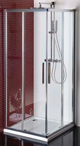Polysan Lucis Line zuhanykabin 90x90 cm négyzet króm fényes/átlátszó üveg DL1615