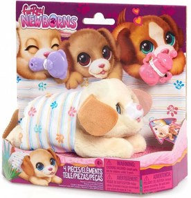 FurReal Newborns PUPPY, interaktív plüss kiskutya,világosbarna