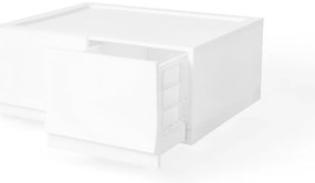 Wave twin Snow moduláris tárolódoboz kerekeknélkül 54,6 x 43,4 x 22 cm, széles - 2 fiók