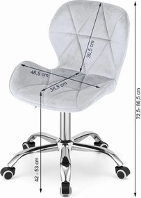 Mustársárga AVOLA VELVET irodai szék