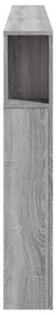 szürke sonoma szerelt fa LED-es fejtámla 220 x 18,5 x 103,5 cm