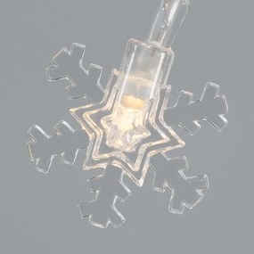 NEXOS Dekoratív világítás hópehely 20 LED meleg fehér 3 db