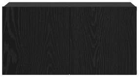 TV szekrény 3 pcs Fekete 60 x 30 x 30 cm Faanyag
