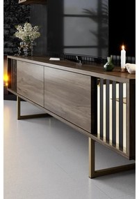 TV szekrény Gold Line - Walnut, Black