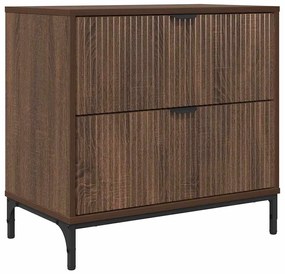 Éjjeli asztal fiókkal barna tölgy 63.5 x 36 x 61 cm Faanyag
