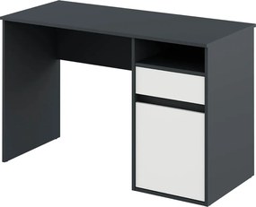 PC asztal, grafit/fehér, BILI NEW