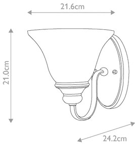 Hinkley - Fali lámpa CELLO 1xE27/60W/230V