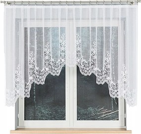 Kész függöny jacquard függöny nappaliba fehér 330x130 cm Berenika