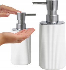 Folyékony szappan adagoló 250 ml fehér-ezüst pumpás Zen