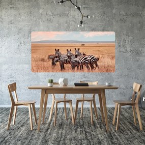 PIPPER. Öntapadós textiltapéta "Zebrák Afrikában"